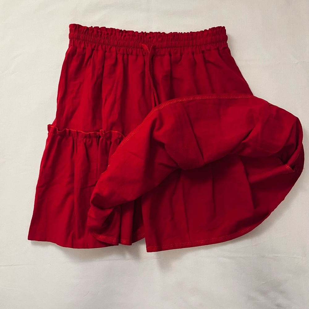 Red Ruffled Skirt - Picture 3 of 5